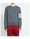 4 Bar Armband Milano Stitch Knit Top Mid Grey - THOM BROWNE - BALAAN 4