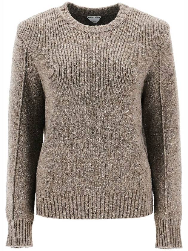 Veneta Crew Neck Knit Top Grey - BOTTEGA VENETA - BALAAN 2