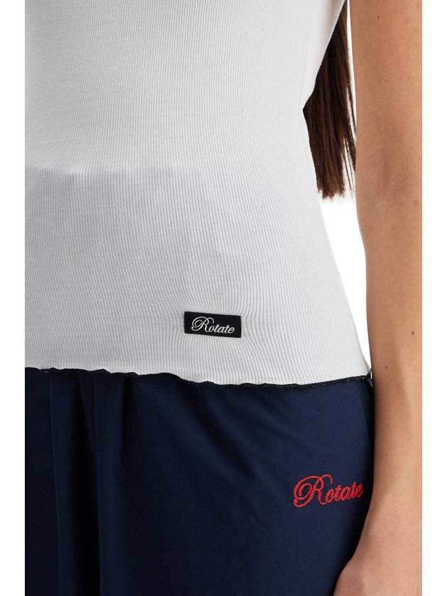 ribbed tank top with logo label - ROTATE - BALAAN 4