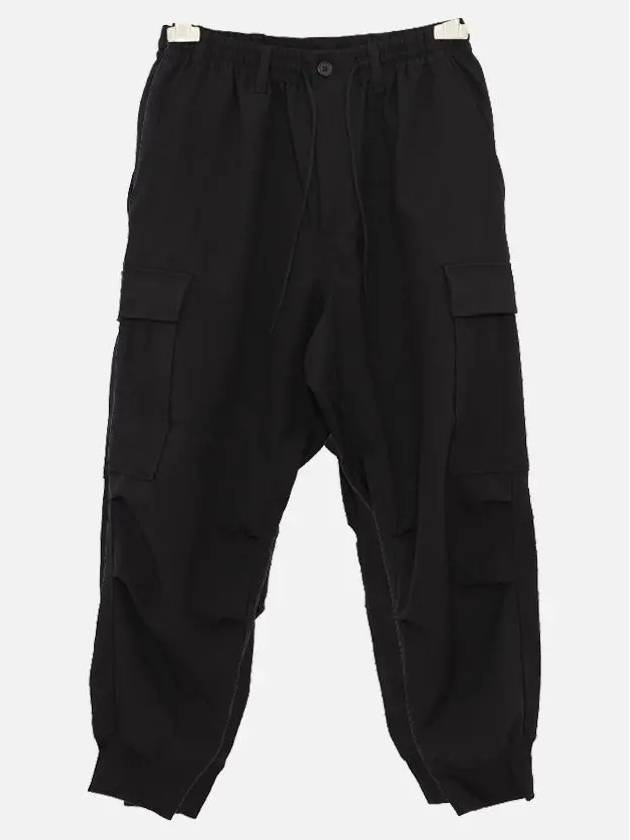 Classic Sports Cuffed Cargo Track Pants Black - Y-3 - BALAAN 4