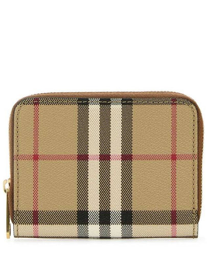 Check Zip Around Small Half Wallet Archive Beige - BURBERRY - BALAAN 2