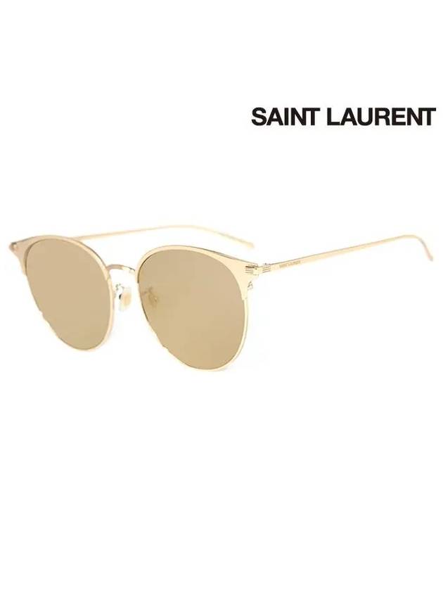 Eyewear Round Metal Sunglasses Gold - SAINT LAURENT - BALAAN 3