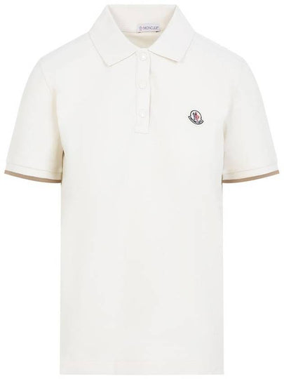 Logo Patch Cotton PK Shirt White - MONCLER - BALAAN 2