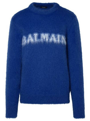 BALMAIN BRUSHED COTTON CREWNECK JUMPER - BALMAIN - BALAAN 1