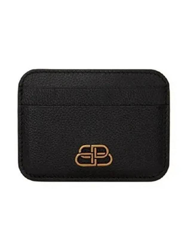 Gold BB Logo Card Wallet Black - BALENCIAGA - BALAAN 2