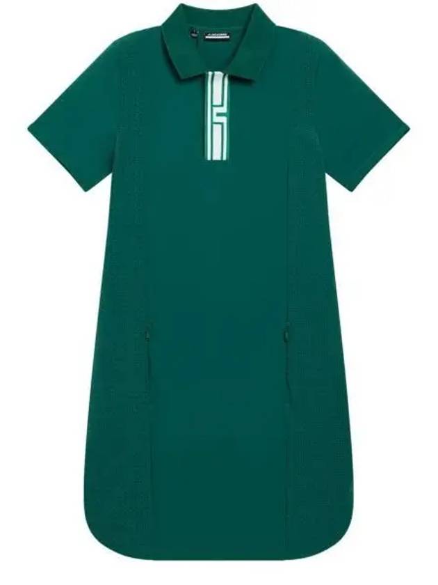 Women's Dennis Golf Mini Dress Rain Forest - J.LINDEBERG - BALAAN 2