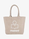 Yenky Embroidered Logo Shopper Tote Bag Beige - ISABEL MARANT - BALAAN 2