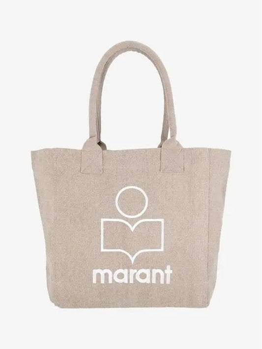 Yenky Embroidered Logo Shopper Tote Bag Beige - ISABEL MARANT - BALAAN 2