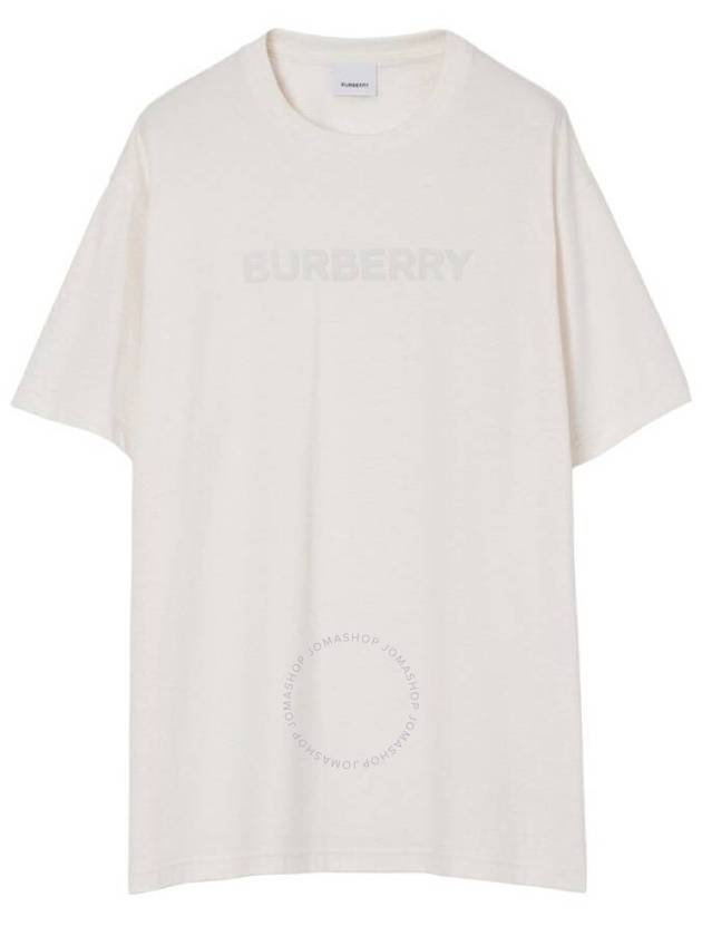 Men's Logo Print Cotton Jersey Short Sleeve T-Shirt Ivory - BURBERRY - BALAAN 2