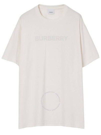 Men's Logo Print Cotton Jersey Short Sleeve T-Shirt Ivory - BURBERRY - BALAAN 2