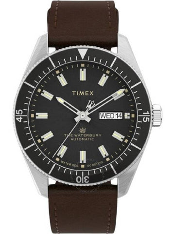 Timex Waterbury Automatic Black Dial Men's Watch TW2V24800ZV - TIMEX - BALAAN 1