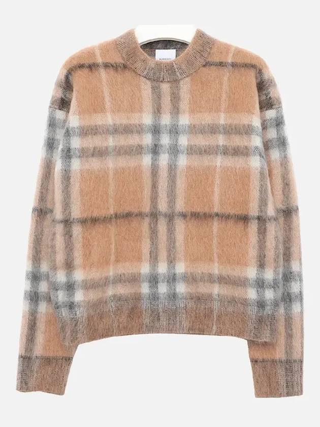 Vintage Check Mohair Knit Top Camel - BURBERRY - BALAAN 3