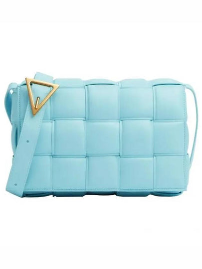 Gold Padded Cassette Cross Bag Pale Blue - BOTTEGA VENETA - BALAAN 2