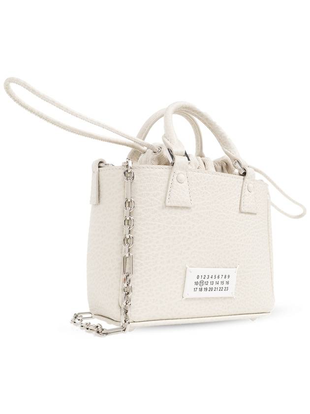 GREIGE LEATHER 5AC TOTE HORIZONTAL SHOULDER BAG SB1WG0046P4348H9677 - MAISON MARGIELA - BALAAN 6