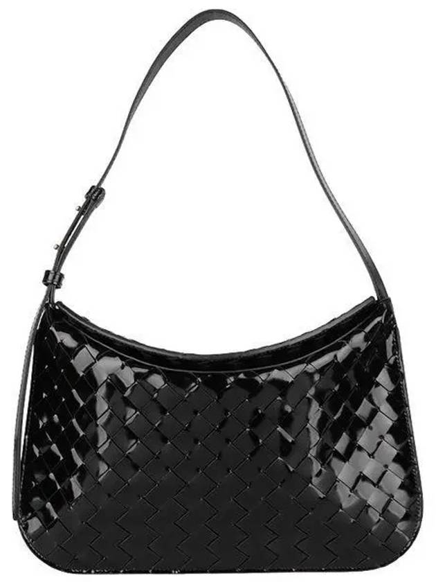 Intrecciato Flap Shoulder Bag Black - BOTTEGA VENETA - BALAAN 2