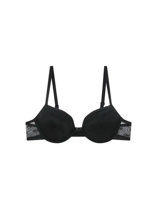 UNDERWEAR Women s Eagle Pattern Mesh Push up Bra Black 271300 - EMPORIO ARMANI - BALAAN 1