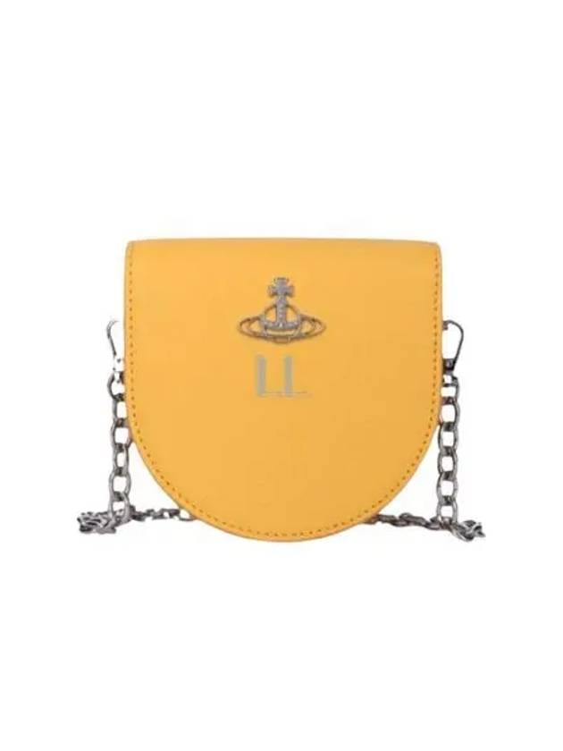 Saffiano Nano Saddle Shoulder Bag Yellow - VIVIENNE WESTWOOD - BALAAN 2