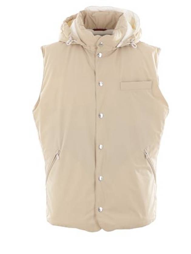 Hooded Padded Vest Sand - BRUNELLO CUCINELLI - BALAAN 5