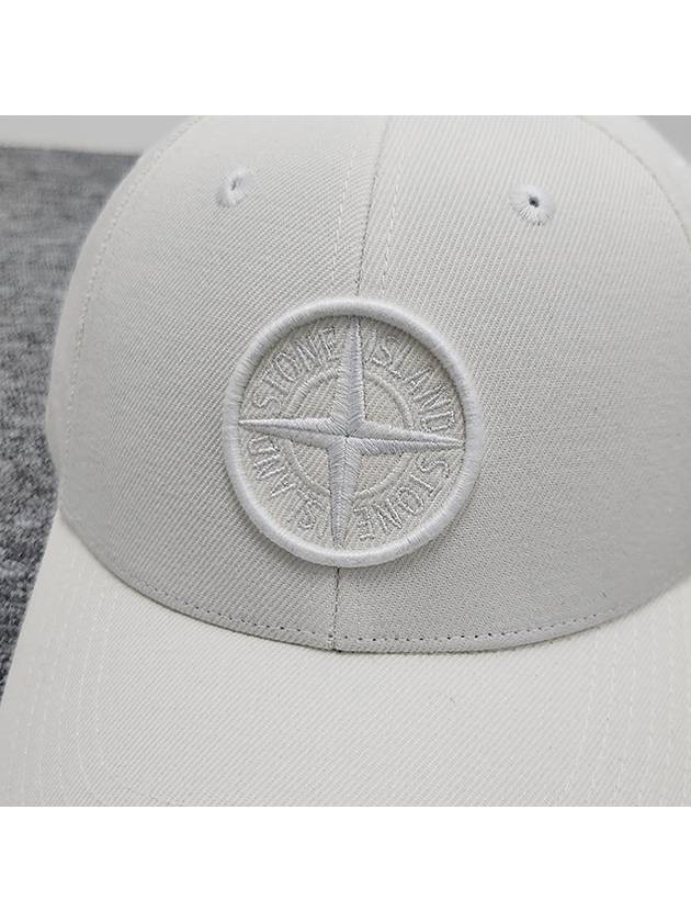 Embroidered Logo Ball Cap White - STONE ISLAND - BALAAN 4