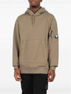 Diagonal Raised Fleece Lens Hoodie Walnut - CP COMPANY - BALAAN 6