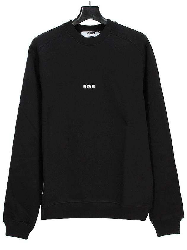 Men's Micro Logo Sweatshirt Black - MSGM - BALAAN.