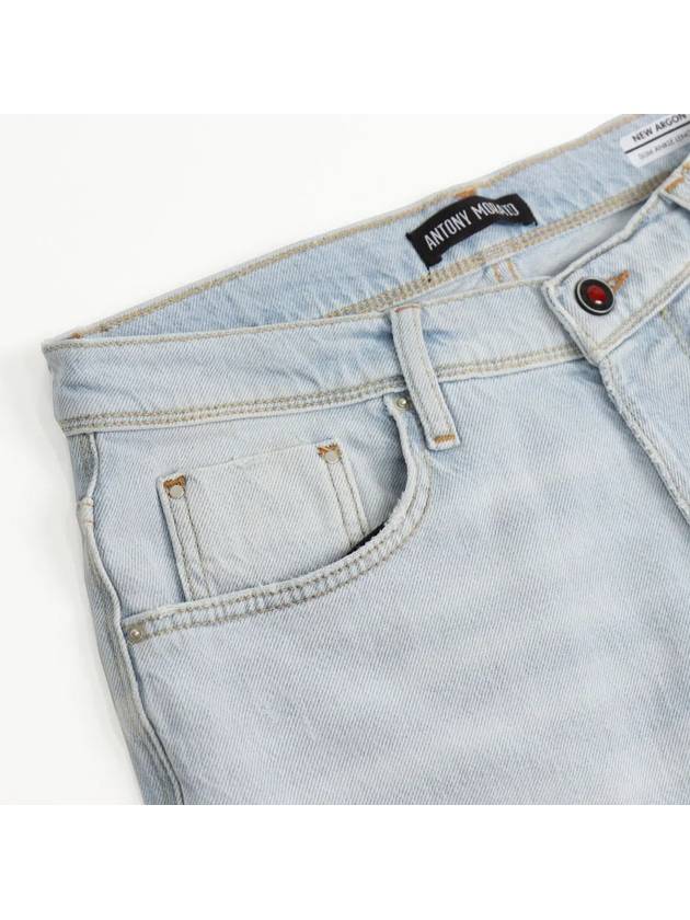 Slim fit light blue cropped denim pants JN124 - IKALOOOK - BALAAN 5