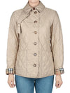 Diamond Quilted Thermoregulated Jacket New Chino Beige - BURBERRY - BALAAN 2