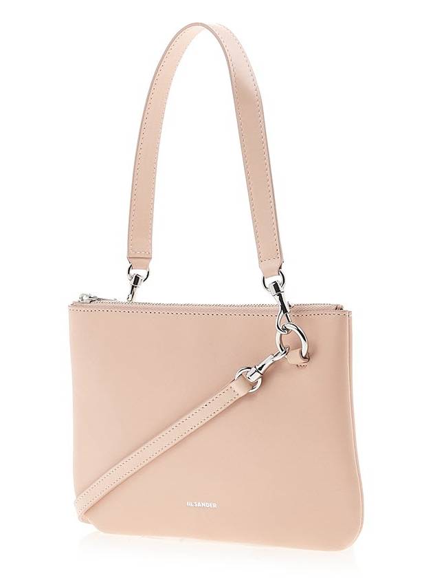 Logo Leather Small Cross Bag Pink - JIL SANDER - BALAAN.