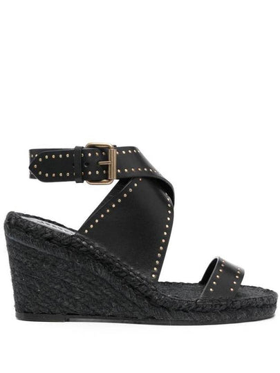 Women's Iriane Espadrille Wedge Heel Black - ISABEL MARANT - BALAAN 2