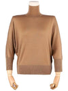 Women's Talea Virgin Wool Turtleneck Brown - MAX MARA - BALAAN 2