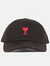 De Coeur Embroidered Logo Ball Cap Black - AMI - BALAAN 3