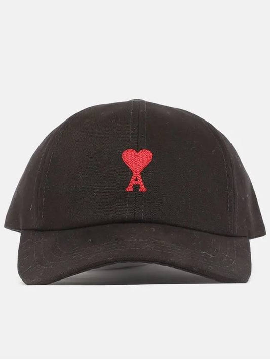 De Coeur Embroidered Logo Ball Cap Black - AMI - BALAAN 2