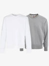 Center Back Stripe Crewneck Sweatshirt Light Grey - THOM BROWNE - BALAAN 3