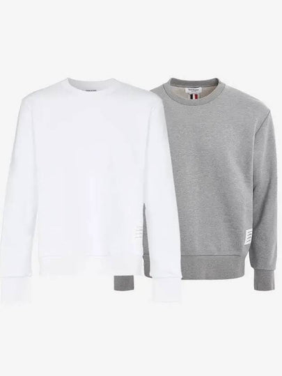 Center Back Stripe Crewneck Sweatshirt Light Grey - THOM BROWNE - BALAAN 2