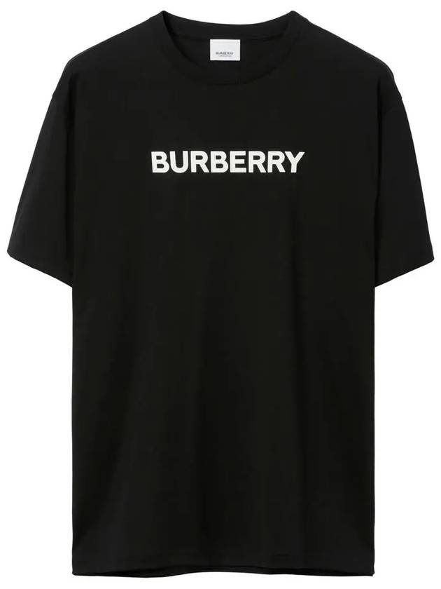 Logo Print Cotton Short Sleeve T-Shirt Black - BURBERRY - BALAAN 3