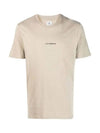 Jersey Reverse Print Short Sleeve T-Shirt Beige - CP COMPANY - BALAAN 3