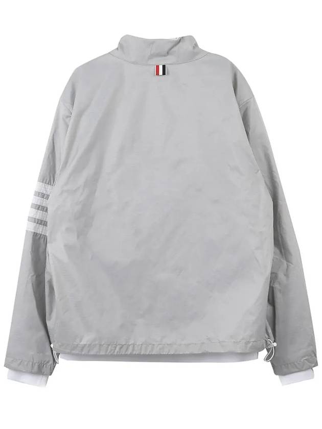 4 Bar Stripe Ripstop Zip-up Jacket Grey - THOM BROWNE - BALAAN 3