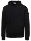 Signature Logo Patch Hoodie Black - STONE ISLAND - BALAAN 2