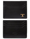 Metal T Logo Leather Card Wallet - TOD'S - BALAAN.