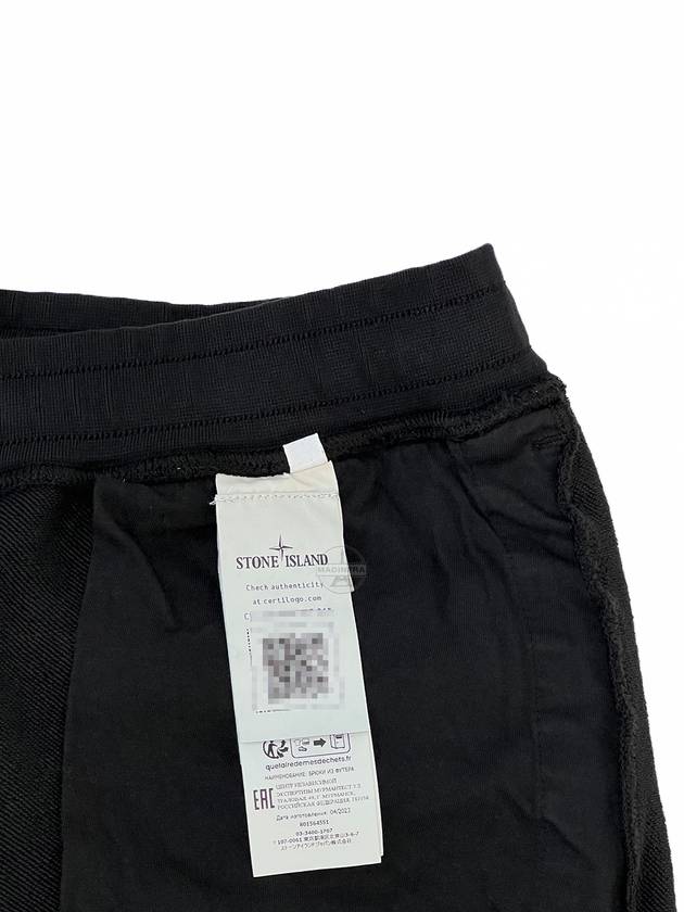 Cotton Fleece Cargo Truck Pants Black - STONE ISLAND - BALAAN 8