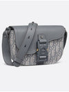 Saddle Mini Flap Messenger Bag Deep Gray Dior Oblique Jacquard Grained Calfskin 2ADCA435YKS H12E - DIOR - BALAAN 4