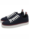 Men's Three Stripe Tab Tennis Low Top Sneakers Navy - THOM BROWNE - BALAAN 2