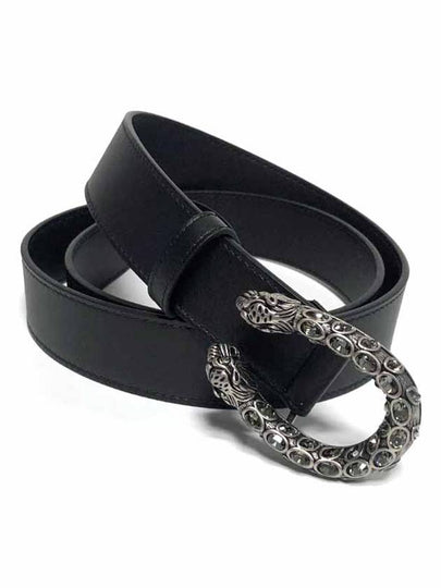 Dionysus Crystal Buckle Leather Belt Black - GUCCI - BALAAN 2