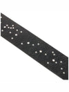 Skull Buckle Studded Leather Belt Black - ALEXANDER MCQUEEN - BALAAN.