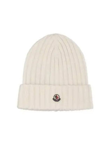 Unisex logo wool beanie 3B00036 A9327 030 - MONCLER - BALAAN 1