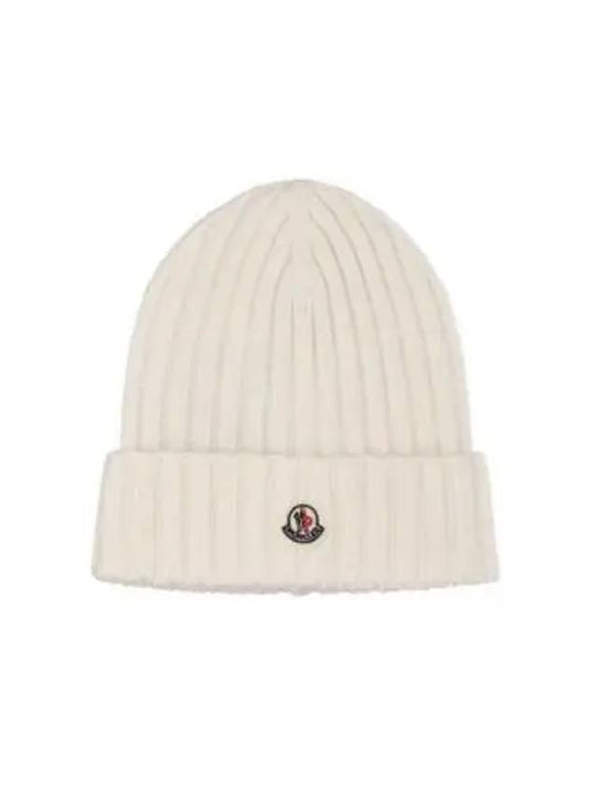 Unisex logo wool beanie 3B00036 A9327 030 - MONCLER - BALAAN 1