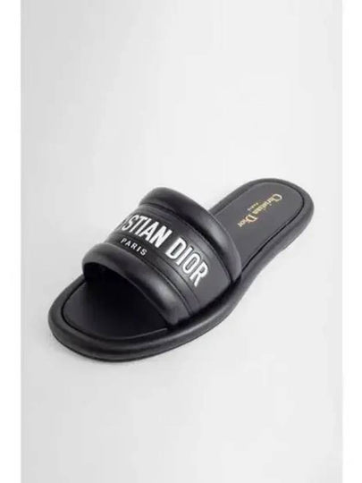 Every-D Embossed Lambskin Slippers Black - DIOR - BALAAN 2