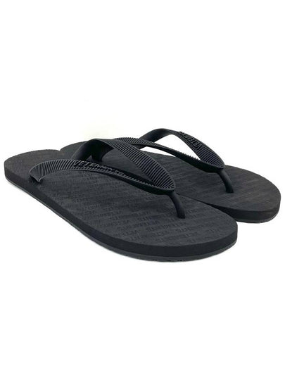 Men's Logo Monogram Flip Flops Black - VETEMENTS - BALAAN 2