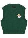 36 Script knit vest GREEN WOMAN - MALBON GOLF - BALAAN 1