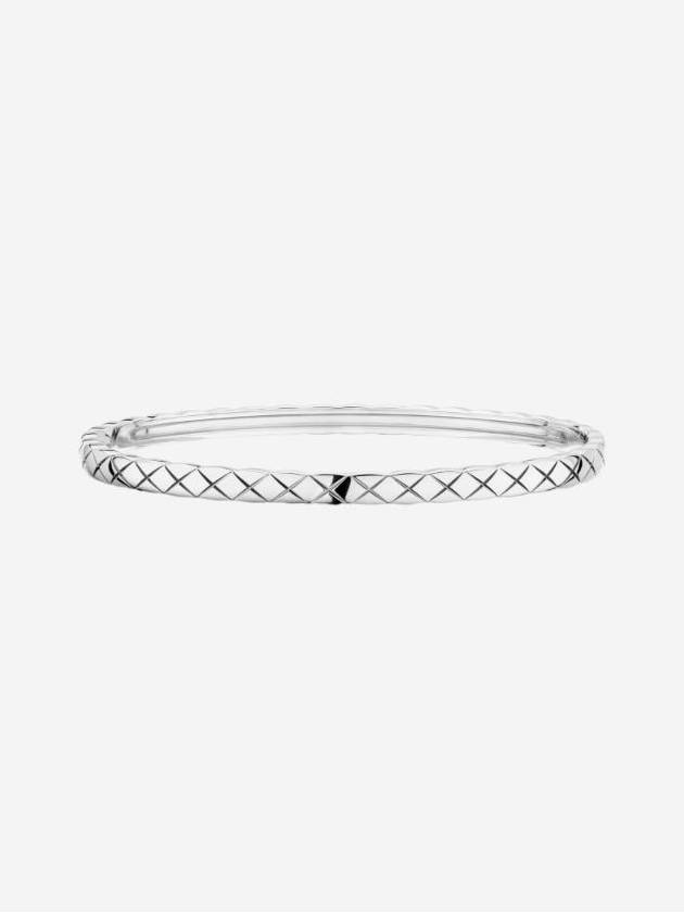 Coco Crush Quilted Diamond Motif Bracelet Silver - CHANEL - BALAAN 1